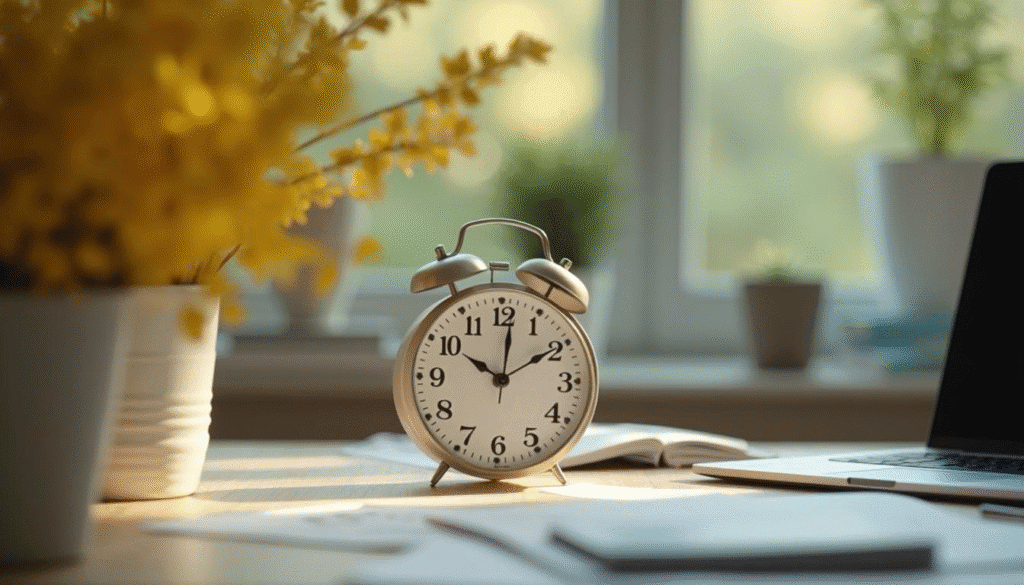 clock on desk