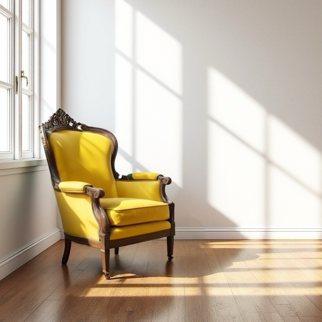 empty yellow chair